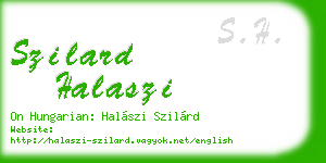 szilard halaszi business card