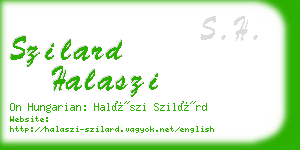 szilard halaszi business card